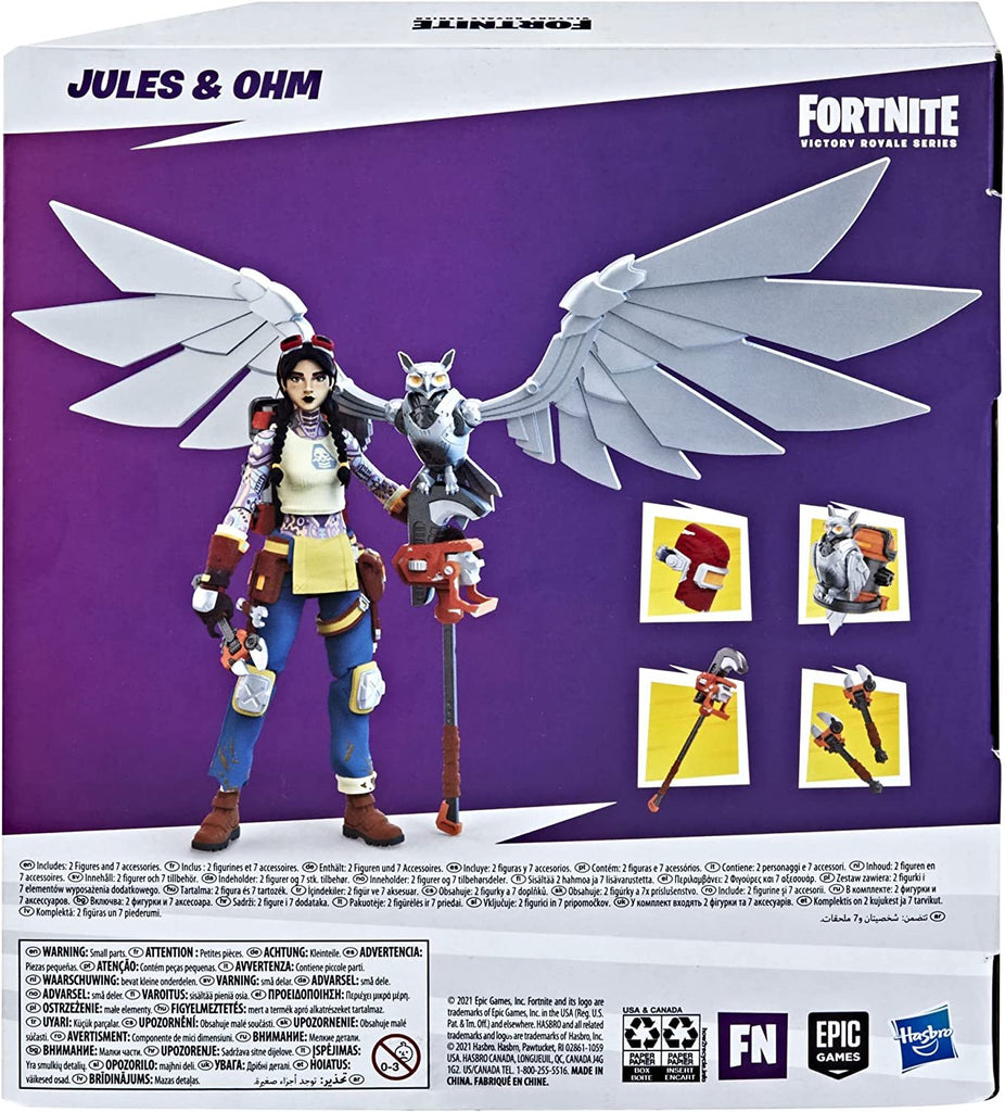 FORTNITE Hasbro Victory Royale Series Jules and Ohm Deluxe Pack Collectible Action Figures with Accessories - Ages 8 and Up, 6-inch (Amazon Exclusive)