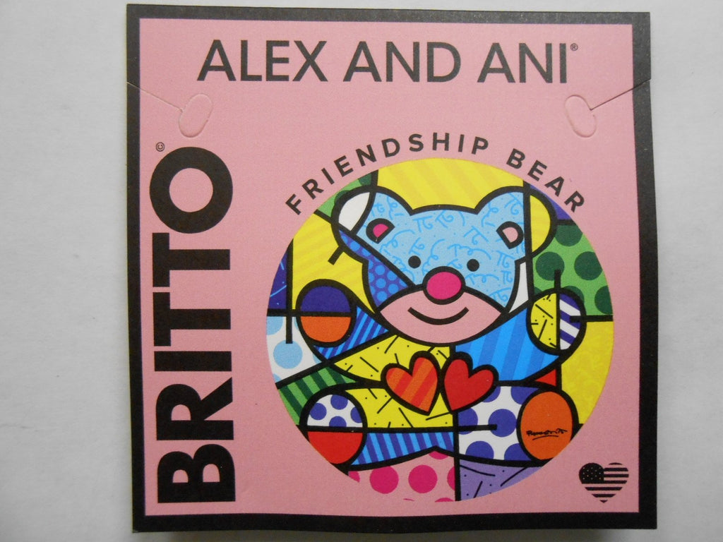 Alex and Ani Art Infusion Necklace Charm | Romero Britto (Gold-Friendship Bear)