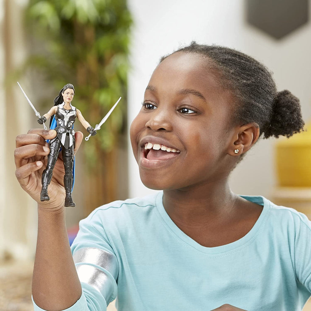 Marvel Studios' Thor: Love and Thunder King Valkyrie Toy, 6-Inch-Scale Deluxe Action Figure with Action Feature, Toys for Kids Ages 4 and Up