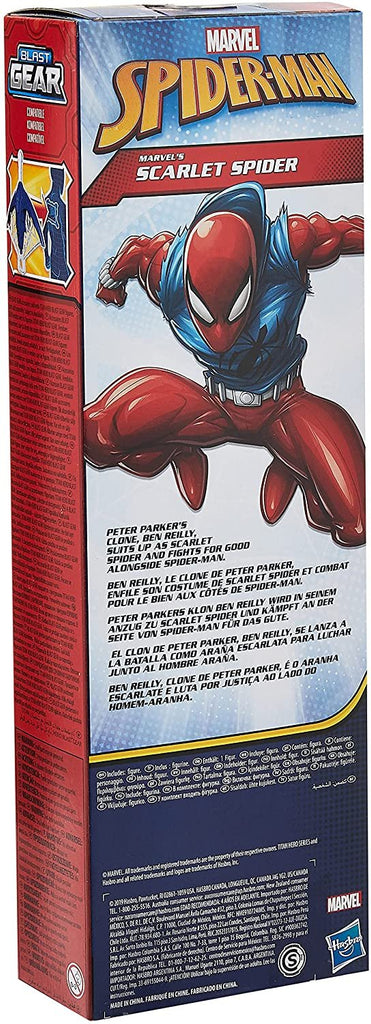 Spider-Man Marvel Titan Hero Series Blast Gear Marvel’s Scarlet Spider 12-Inch-Scale Super Hero Action Figure Toy Great Kids for Ages 4 and Up