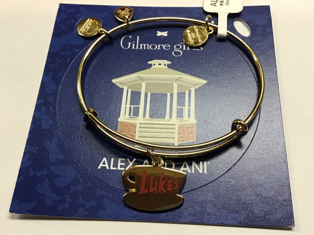 Alex and Ani Gilmore Girls, Luke's Bangle Bracelet Shiny Gold One Size
