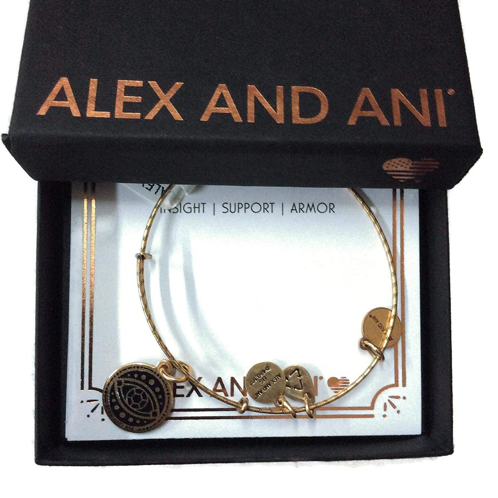 Alex and Ani Womens Embossed Paint Charm Evil Eye Charm Bangle Rafaelian Gold One Size