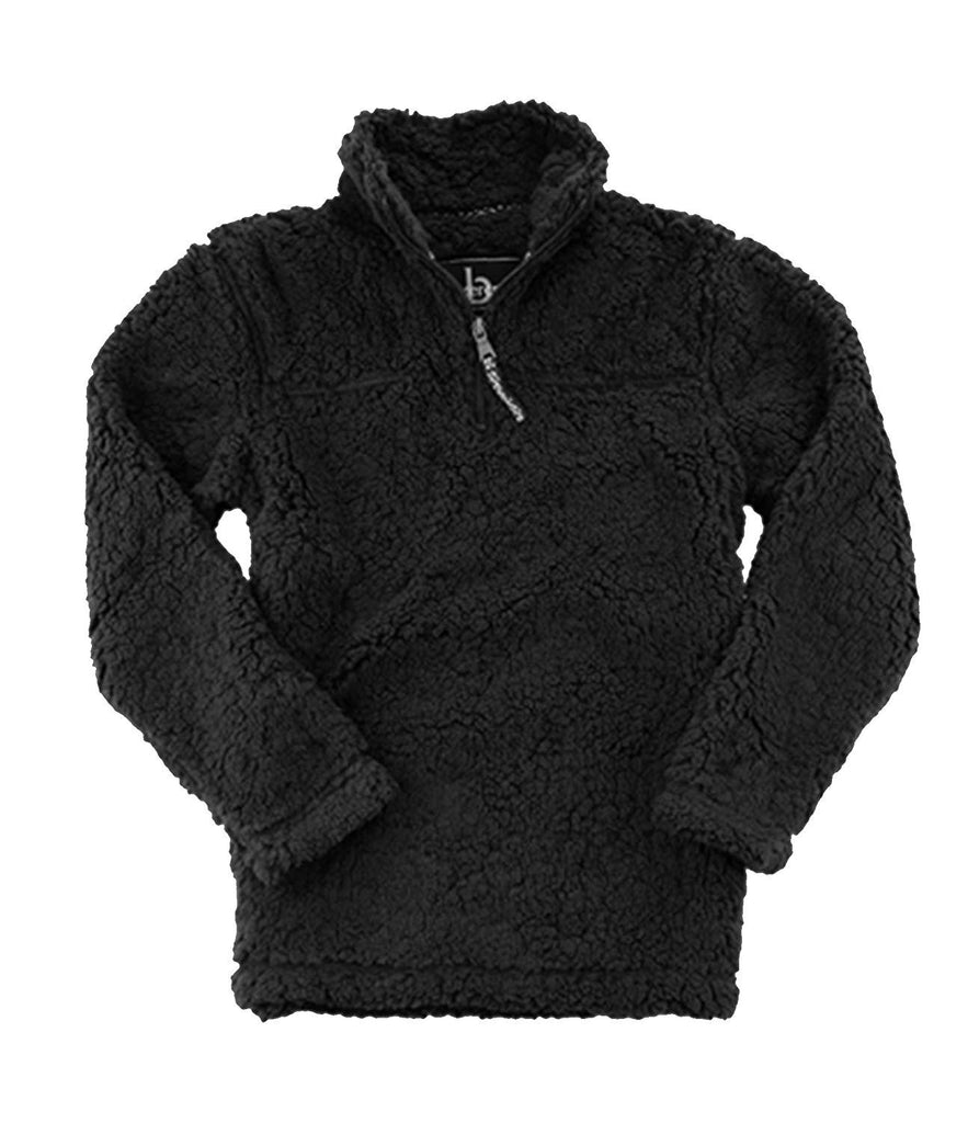 Boxercraft Adult Quarter Zip Sherpa Pullover-black-xxl