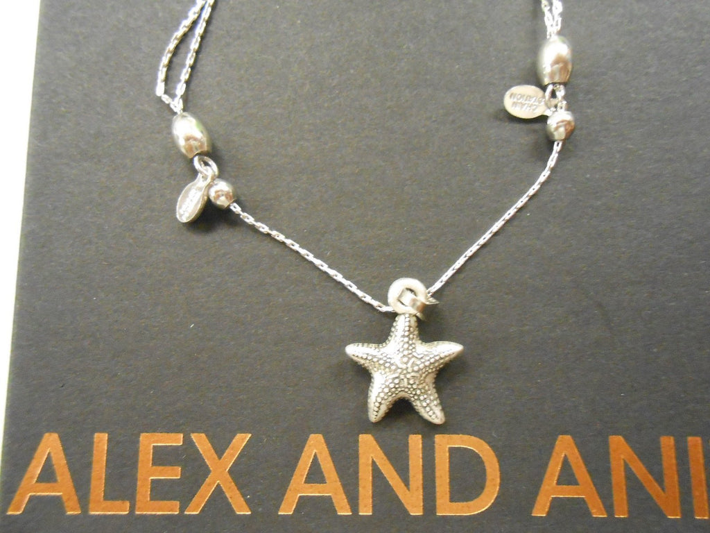 Alex and Ani Womens Seaside Starfish II Expandable Necklace