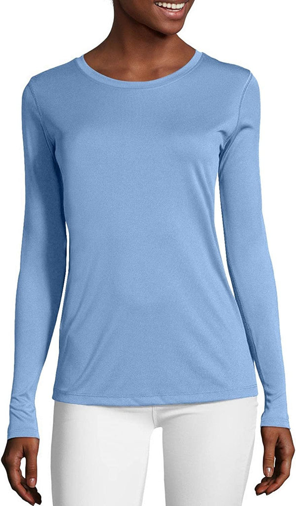 Hanes Women's Sport Cool Dri Long Sleeve Crewneck T-Shirt, Moisture-Wicking Performance Tee