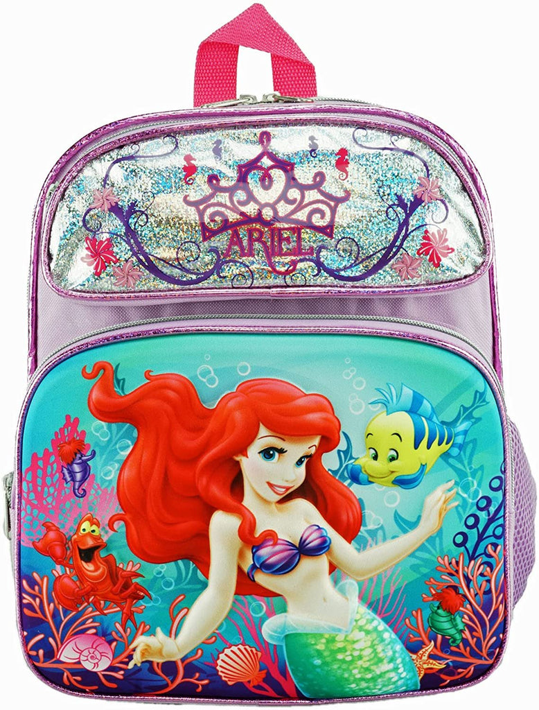 Ruz The Little Mermaid Ariel Medium 3-D EVA Molded 12 Inch Backpack