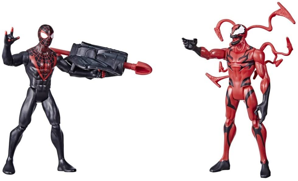 Spider-Man Marvel Miles Morales Vs Carnage Battle Packs, 6-Inch-Scale and Carnage Figure 2-Pack, Toys for Kids Ages 4 and Up