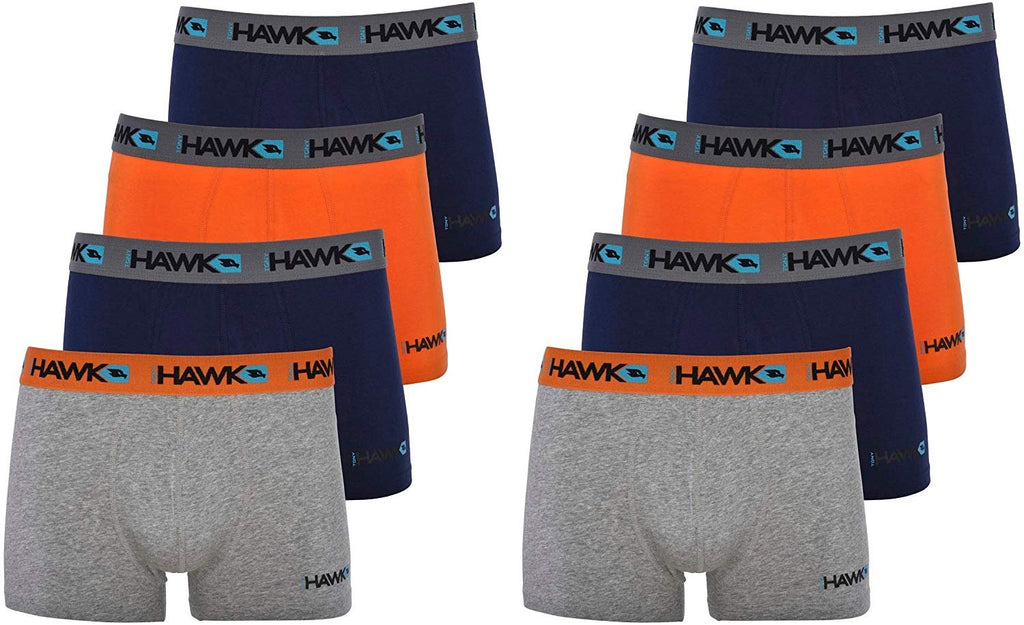 Tony Hawk Men's Boxer Briefs 8-PK Short Leg Trunk Athletic Cotton Stretch No Fly