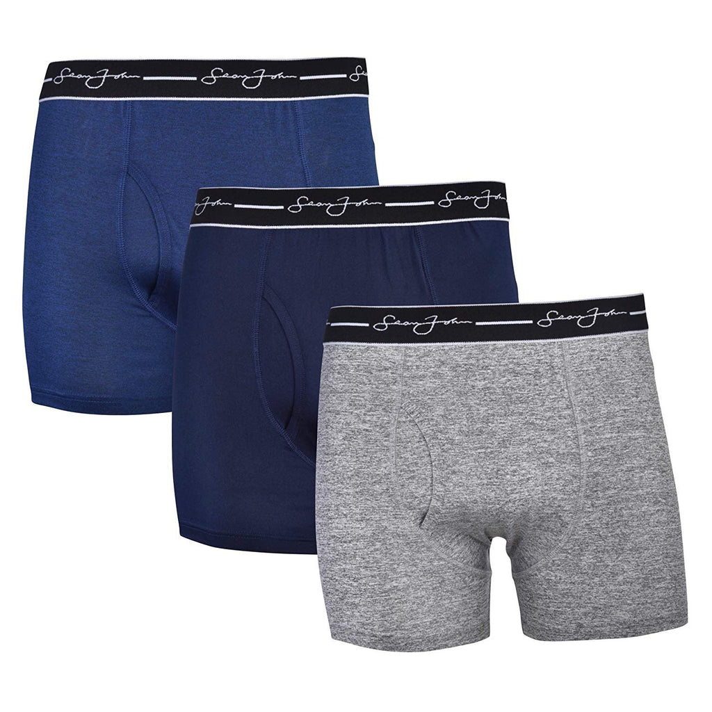 Sean John Mens Performance Boxer Briefs - 3 Pack Stretch Athletic Fit Underwear
