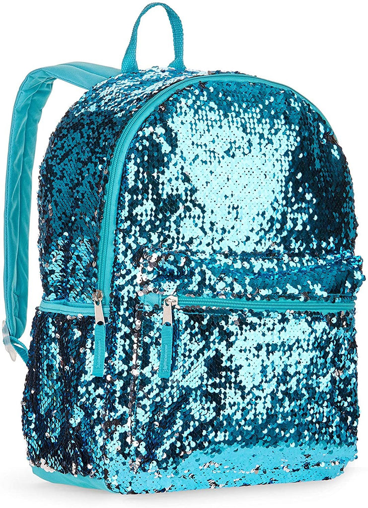 Nations 2 Way Reversible Sequin Backpack Turquoise