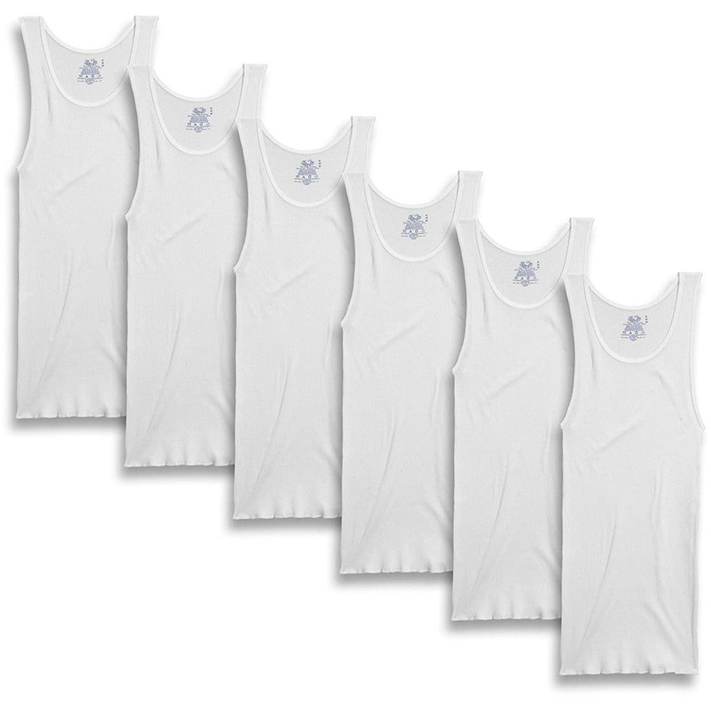 Fruit of the Loom Men's A-Shirt (X-Large(46-48), White) Pack of 6