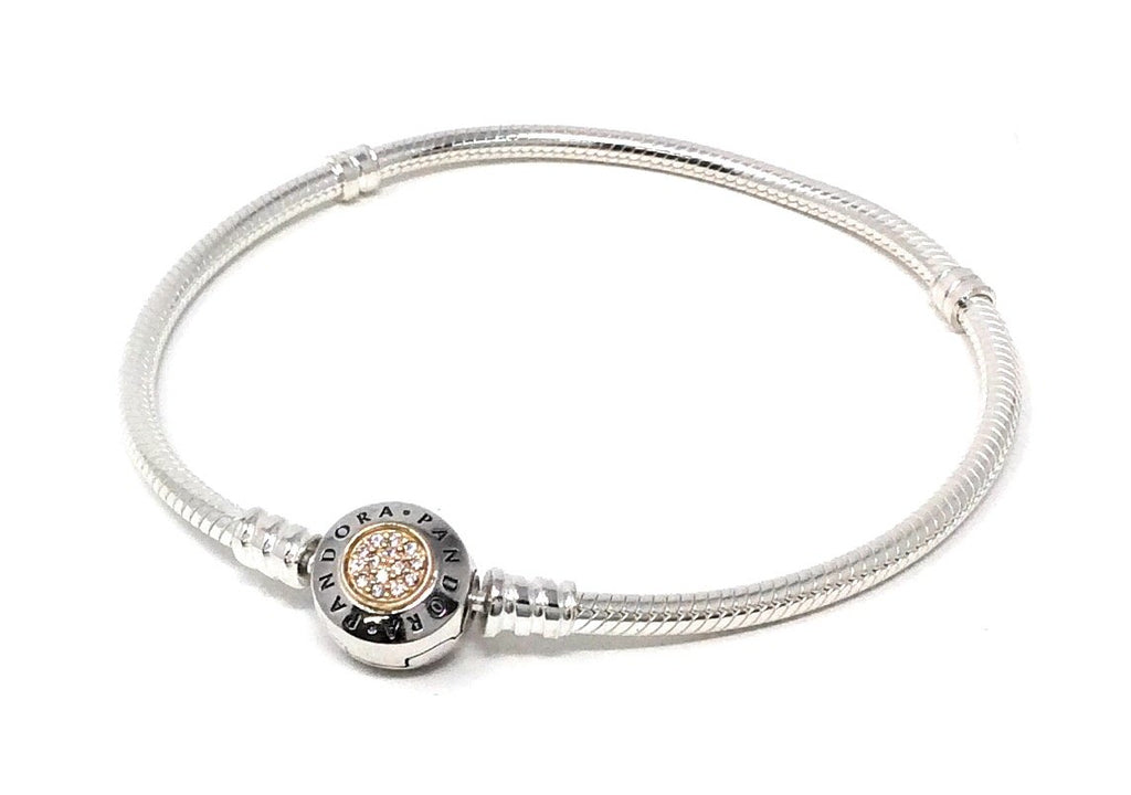 Pandora Signature Two-Tone Bracelet 590741CZ Sizes 6.7, 7.5, 7.9, 8.3