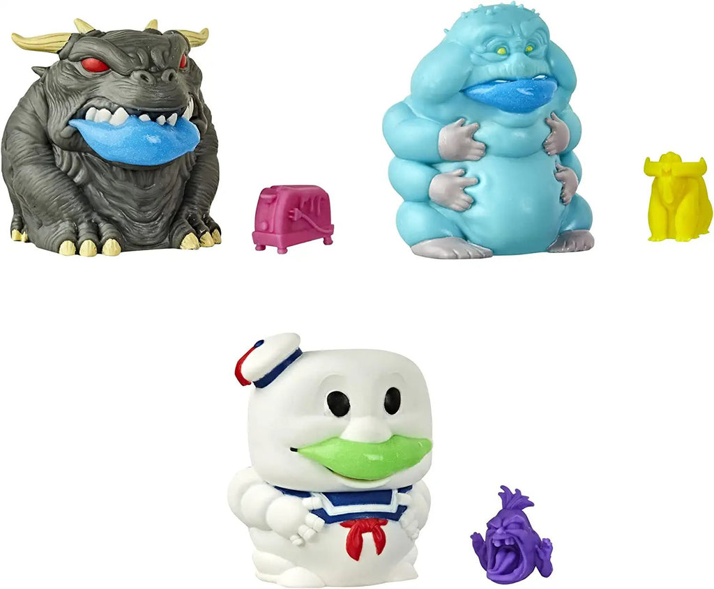 Ghostbusters Ecto-Plasm Ghost Gushers 3-Pack Collectible Squeezable Figures with Ecto-Plasm and Mystery Mini Figures for Kids Ages 4 and Up (Amazon Exclusive)