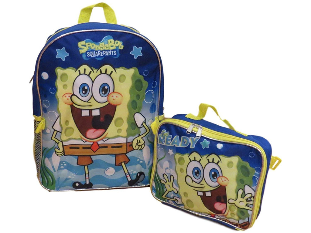 Spongebob 16" Backpack With Detachable Matching Lunch Box