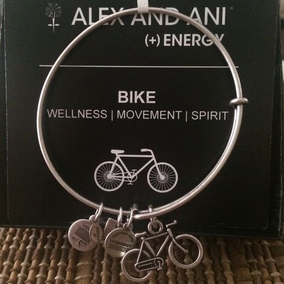 Alex and Ani Charity By Design BIKE Bracelet Rafaelian Silver NWTB & C