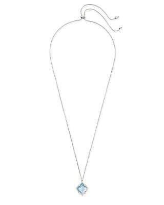 Kendra Scott Kacey Pendant Necklace Sky Blue Illusion Bright Silver