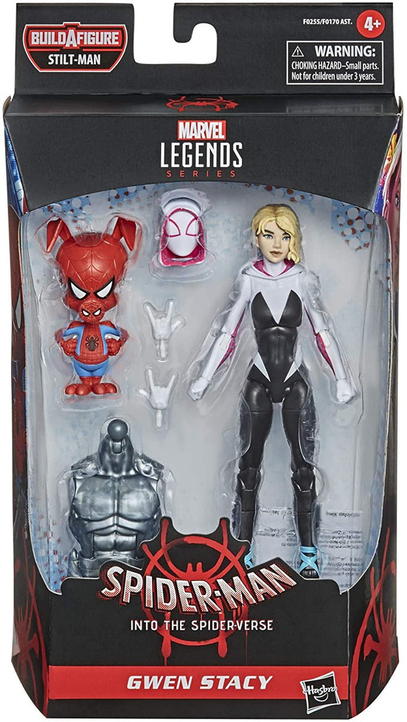 Spider-Man Hasbro Marvel Legends Series Into The Spider-Verse Gwen Stacy 6-inch Collectible Action Figure Toy, with Spider-Ham Mini-Figure