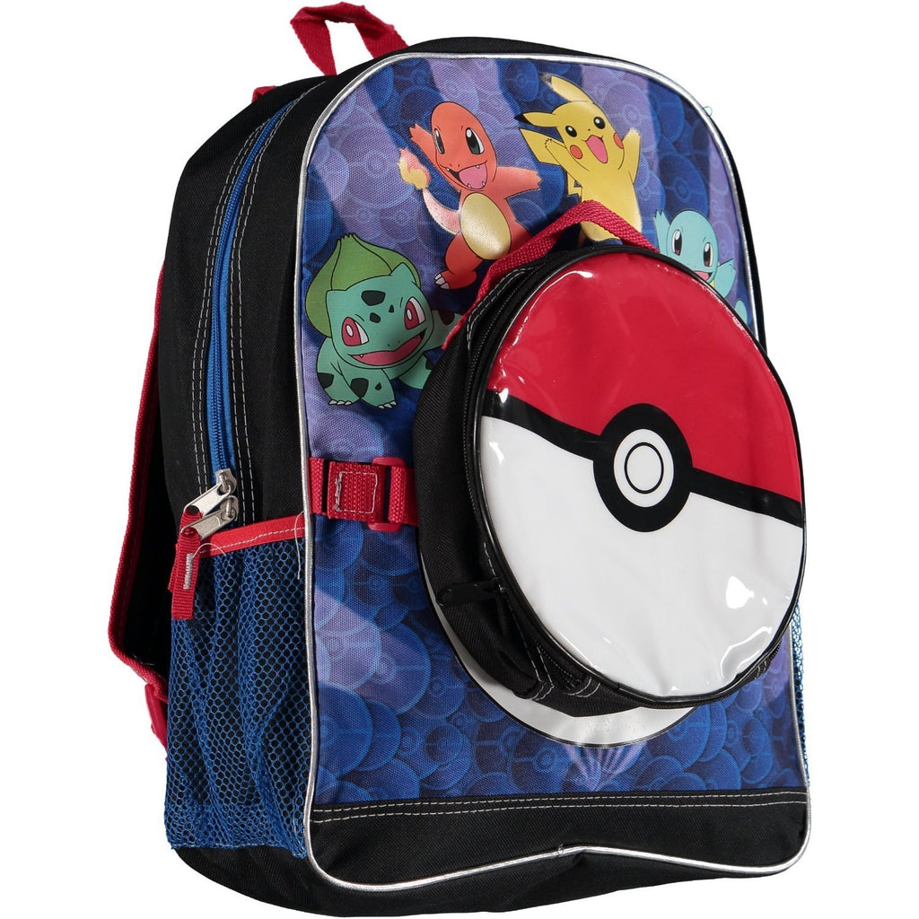 Pokemon Bust Out 16 Inch Backpack with Lunch Bag Set