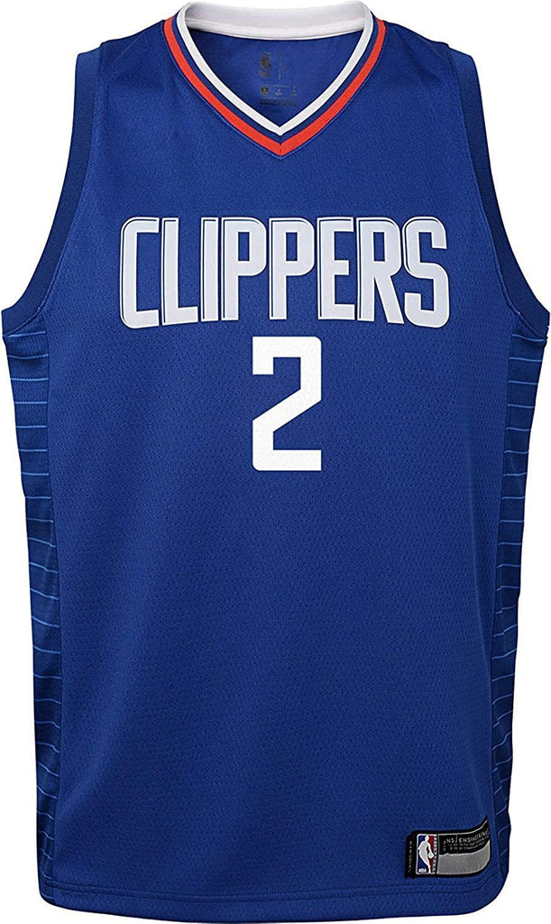 Nike Kawhi Leonard Los Angeles Clippers NBA Boys Youth 8-20 Blue Icon Edition Swingman Jersey (Youth Large 14-16)