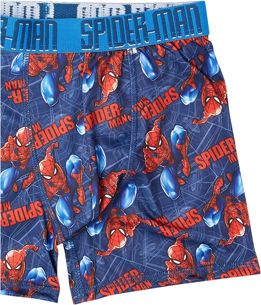 Spiderman Boys' 5 100% Cotton Or 7-pk Polyblend Boxer Briefs in Sizes 4, 6, 8, 10, and 12