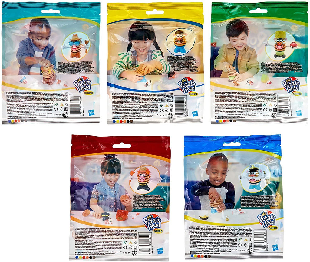 Mr Potato Head Chips Figures 5-Pack: Barb A. Cue, Saul T. Chips, Ranch Blanche, Cheesie Onionton, Original, Toy for Kids Ages 3 and Up (F0361)