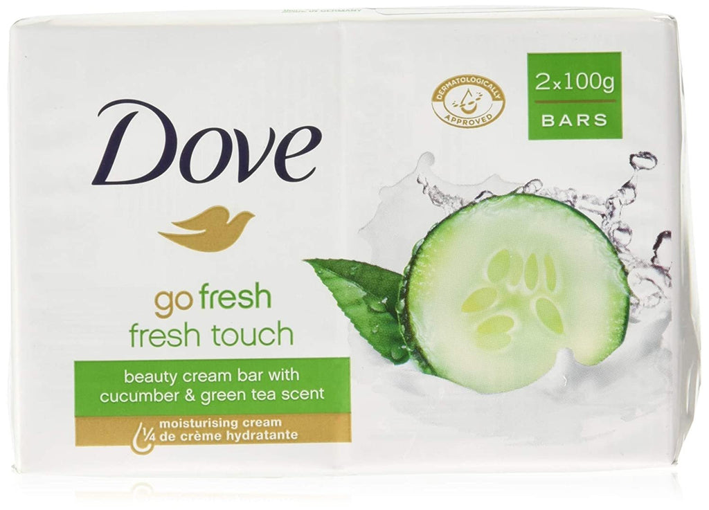 Dove Go Fresh Beauty Bar Soap, Cool Moisture-Fresh Touch, 100 G / 3.5 Oz (Pack of 12)