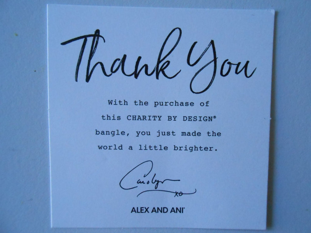 Alex and ANI Charity by Design, Live a Happy Life Bangle Bracelet