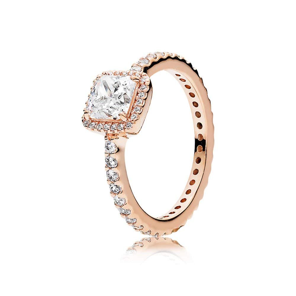 Pandora Timeless Elegance Ring, Pandora Rose, Clear CZ, 7 US, 180947CZ-54