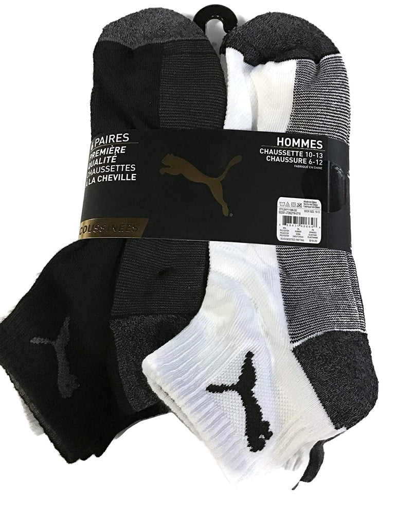 PUMA Men's 6-Pack Quarter Cut Socks