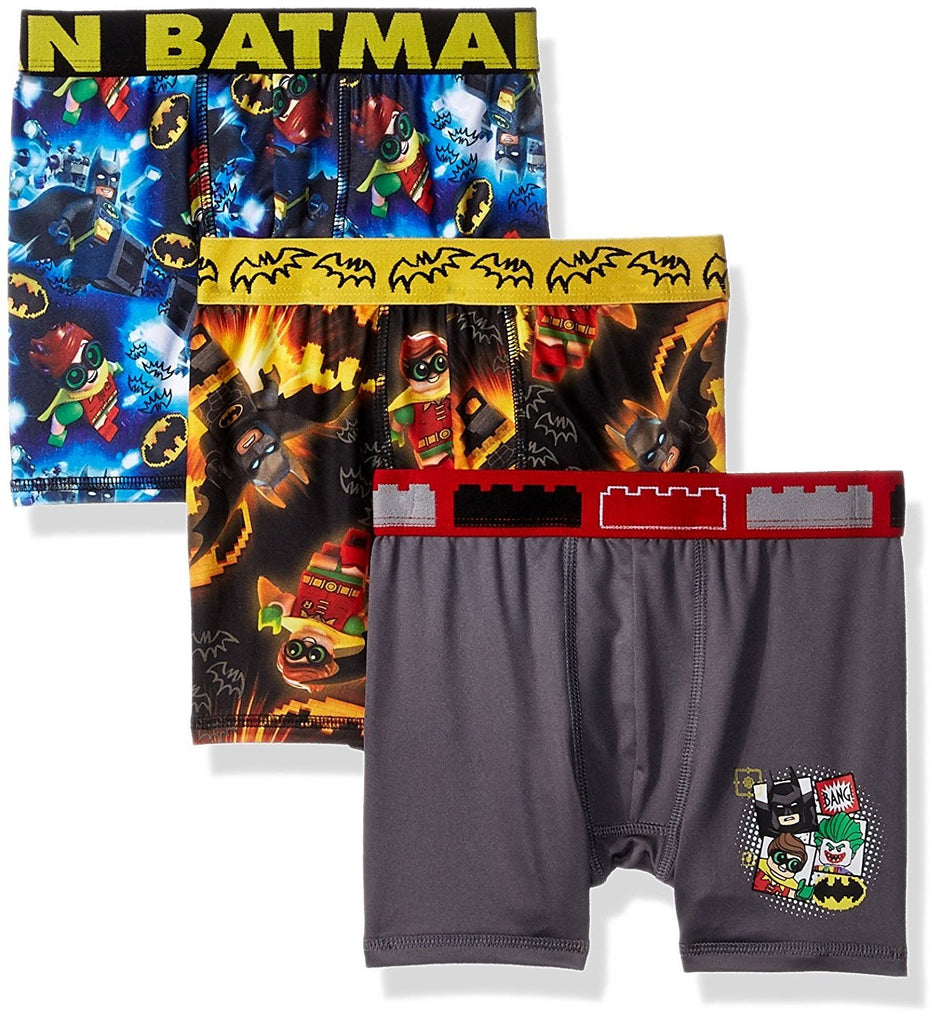 LEGO Boys' 3-Pack Athletic Boxer Brief Underwear