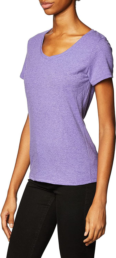 Hanes Women's X-Temp Short Sleeve V-Neck Tee with FreshIQ