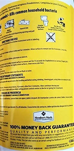 Member's Mark Disinfecting Wipes 78ct Lemon Scent