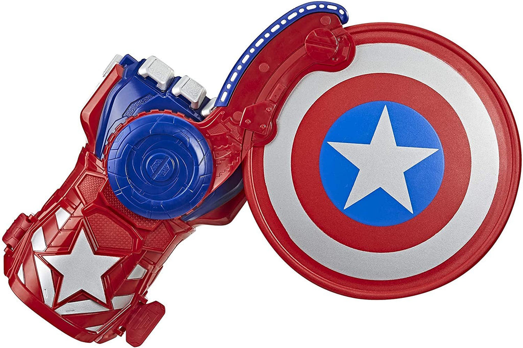 Avengers NERF Power Moves Marvel Captain America Shield Sling NERF Disc-Launching Toy for Kids Roleplay, Toys for Kids Ages 5 and Up