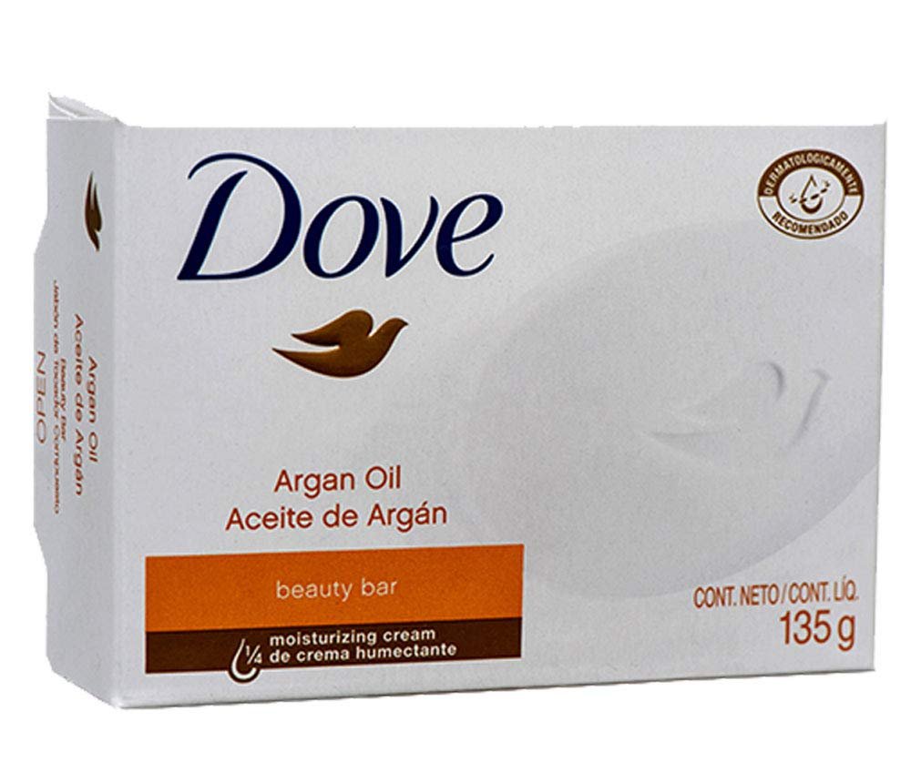 Dove Argan Oil Bar Soap Beauty Mositurizing Clean Body Bath 4.75oz 135g (12-Pack)