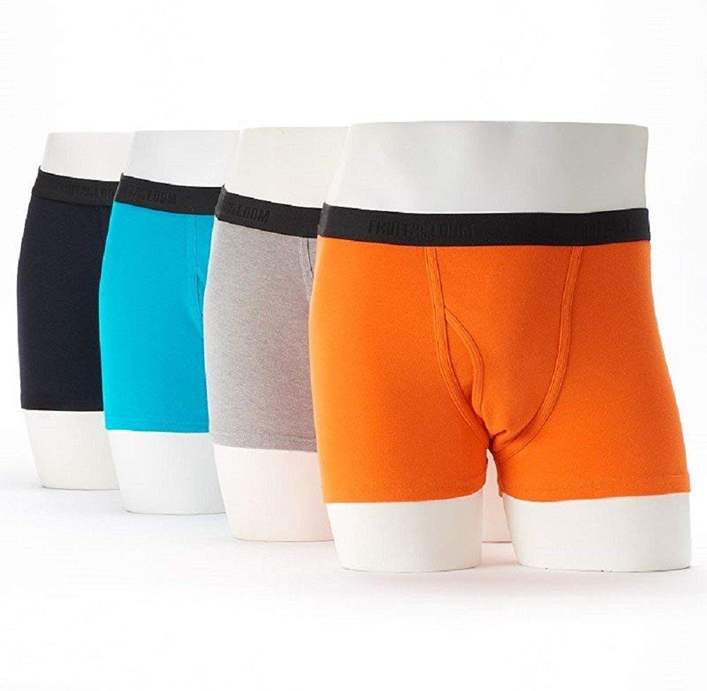 Fruit of the Loom Men's Cotton Stretch Boxer Brief (Packs of 2 and 4)