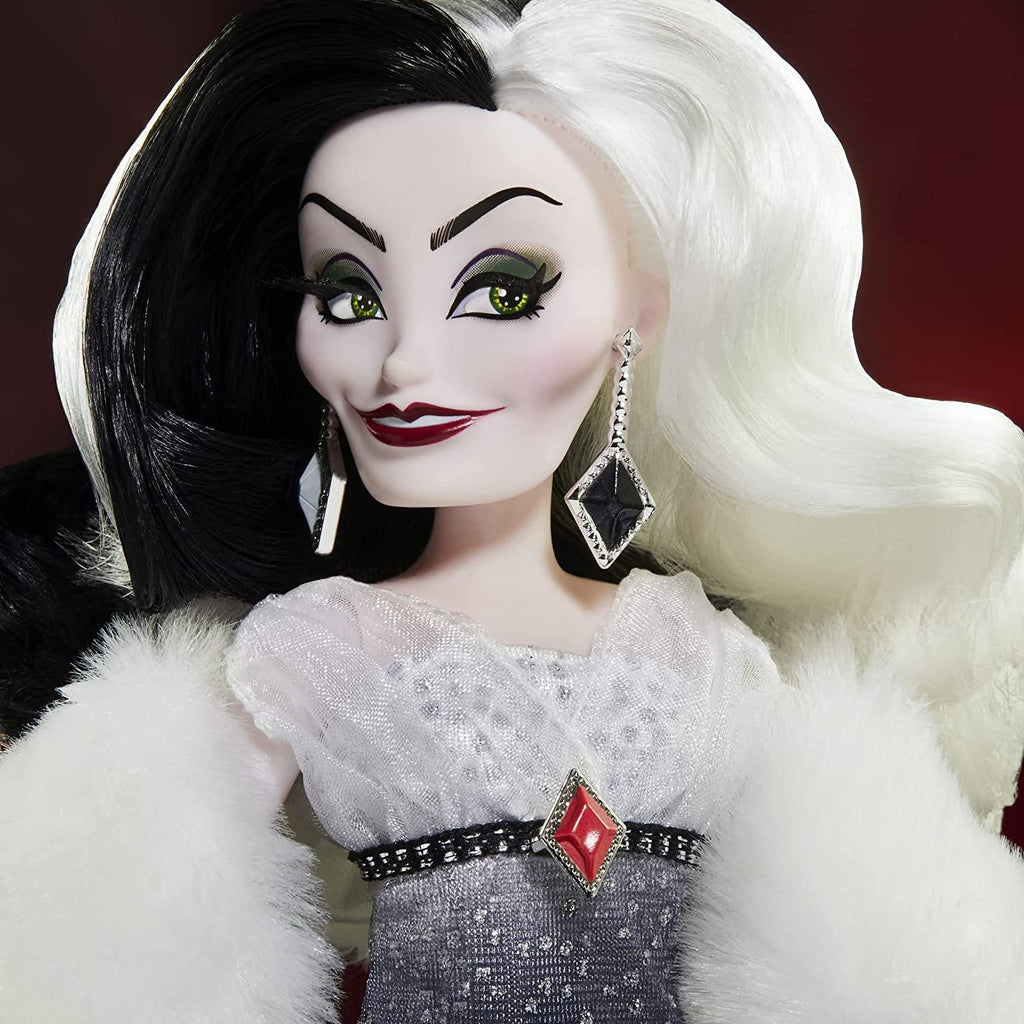 Disney Villains Style Series Cruella De Vil, Contemporary Style Fashion Doll with Accessories, Collectible Toy for Girls 6 Years and Up