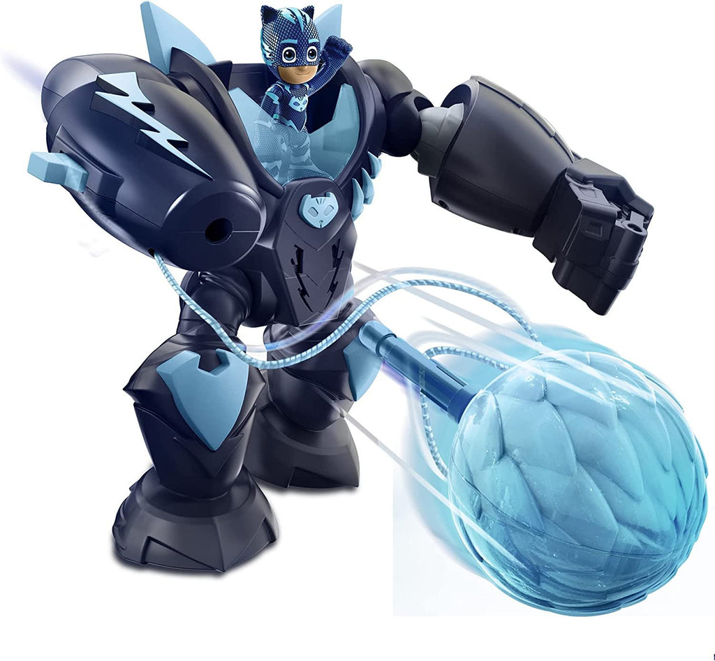 PJ Masks Robo-Catboy Preschool Toy with Lights and Sounds for Kids Ages 3 and Up, Catboy Robot Suit with Catboy Action Figure