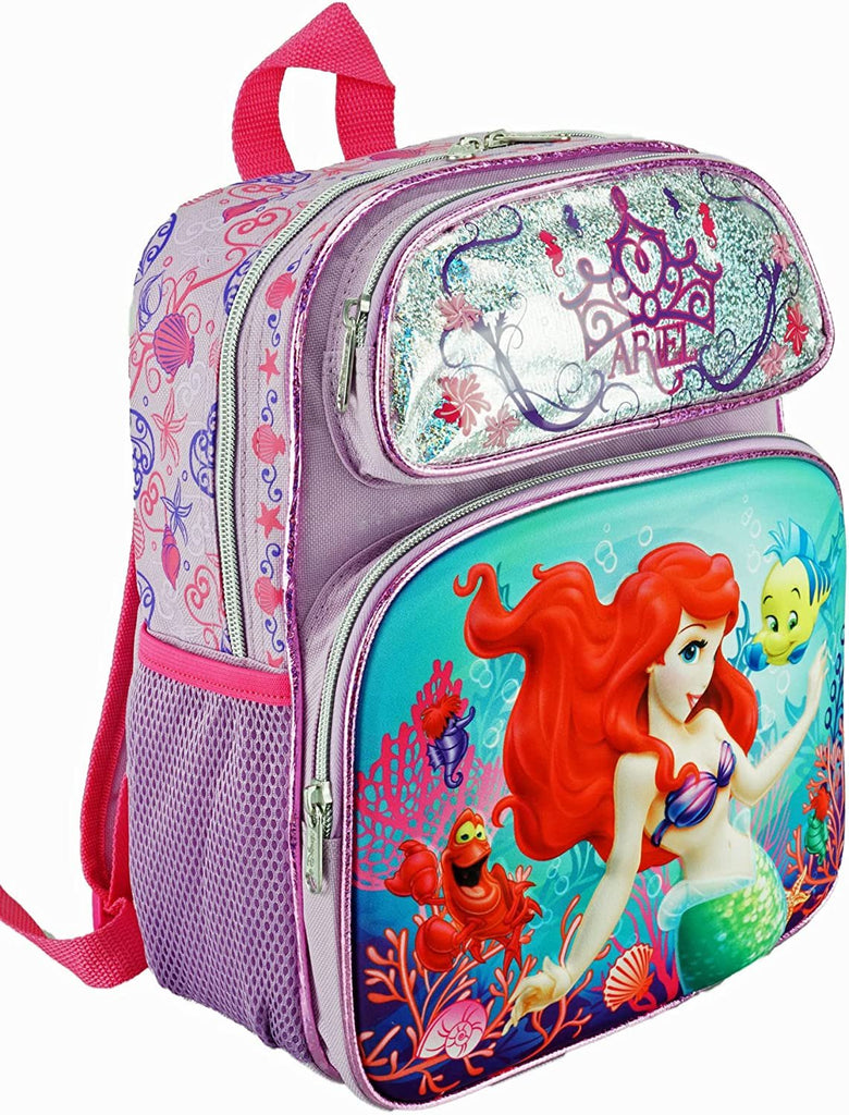 Ruz The Little Mermaid Ariel Medium 3-D EVA Molded 12 Inch Backpack