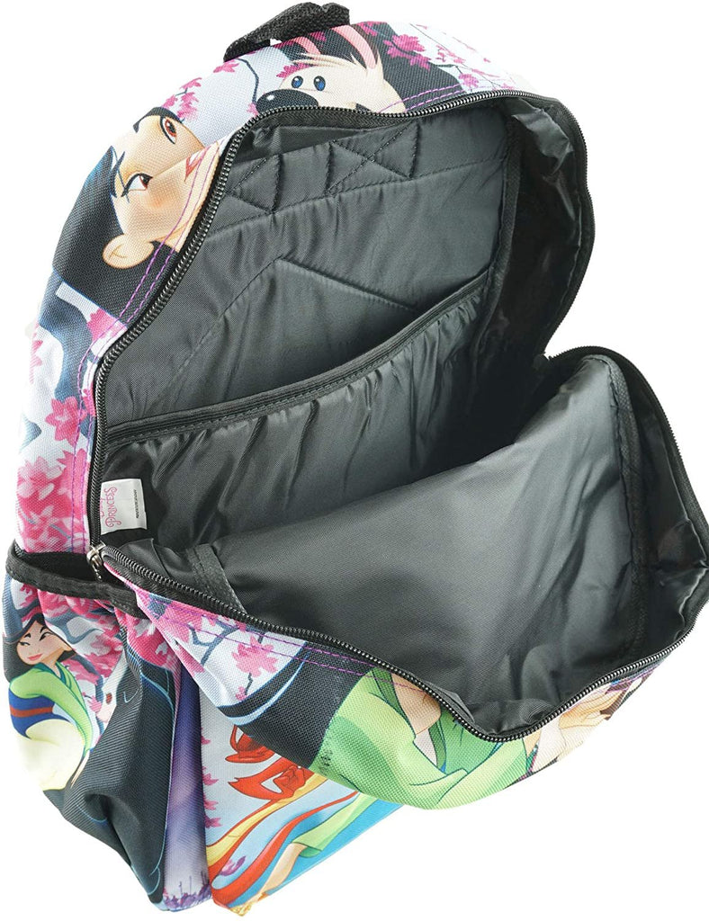 Disney Princess Mulan Deluxe Oversize Print Large 16" Backpack with Laptop Compartment - A19733