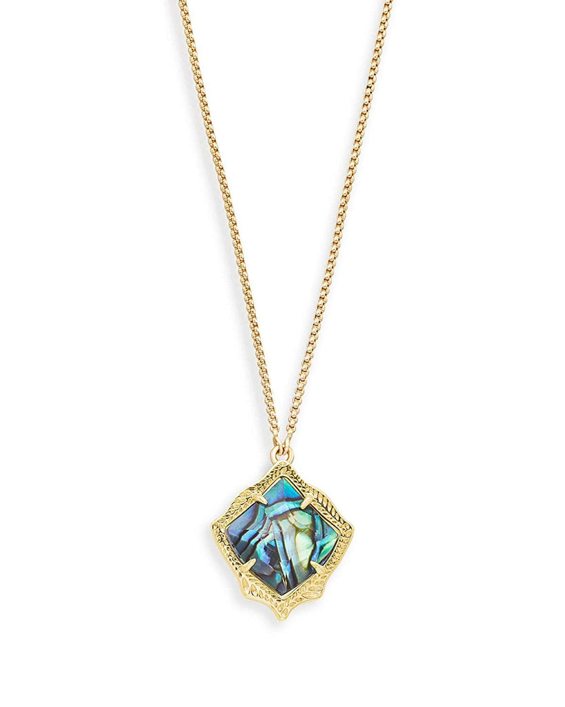 Kendra Scott Womens Kacey Necklace Gold/Abalone Shell One Size