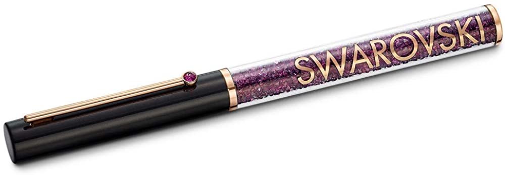 SWAROVSKI Crystalline Gloss Ballpoint Pen 5568758 Black Rose Gold Tone Plated