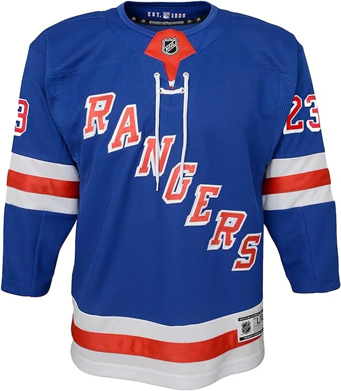 Adam Fox Jersey New York Rangers #23 Blue Premier Size Juvenile (4-7)