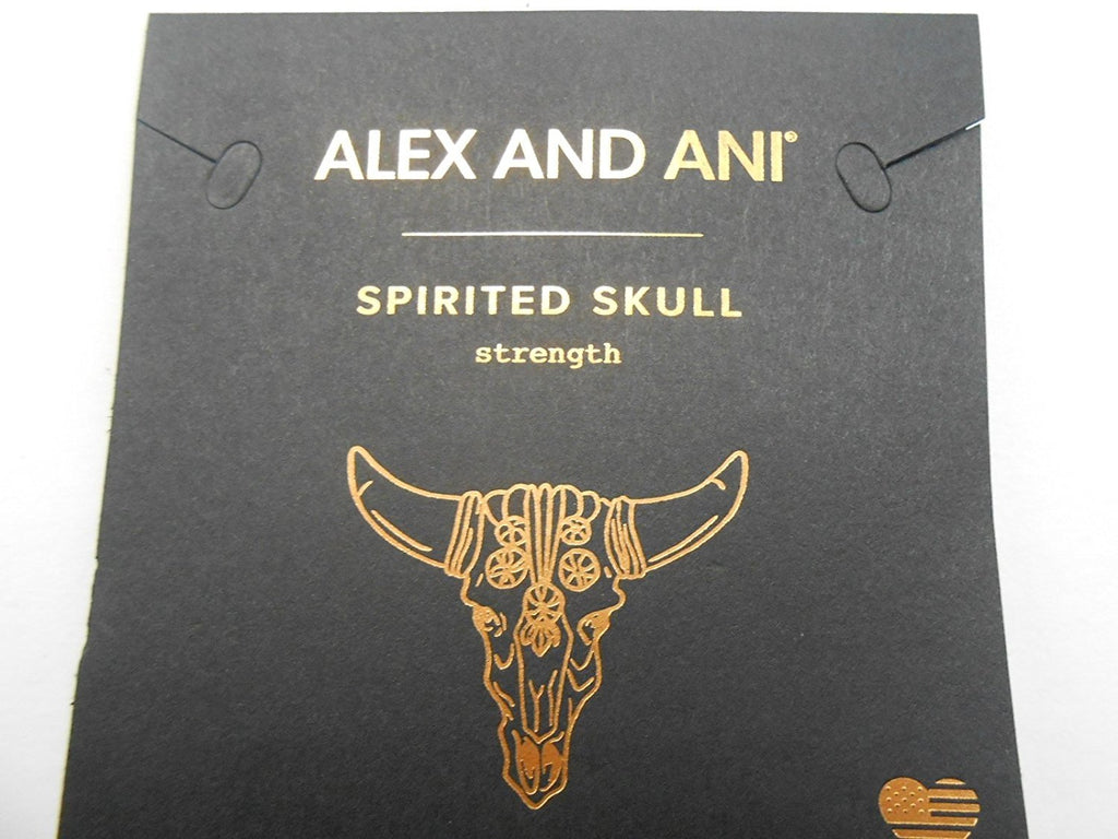 Alex and ANI Spirited Skull Bangle Bracelet, Expandable