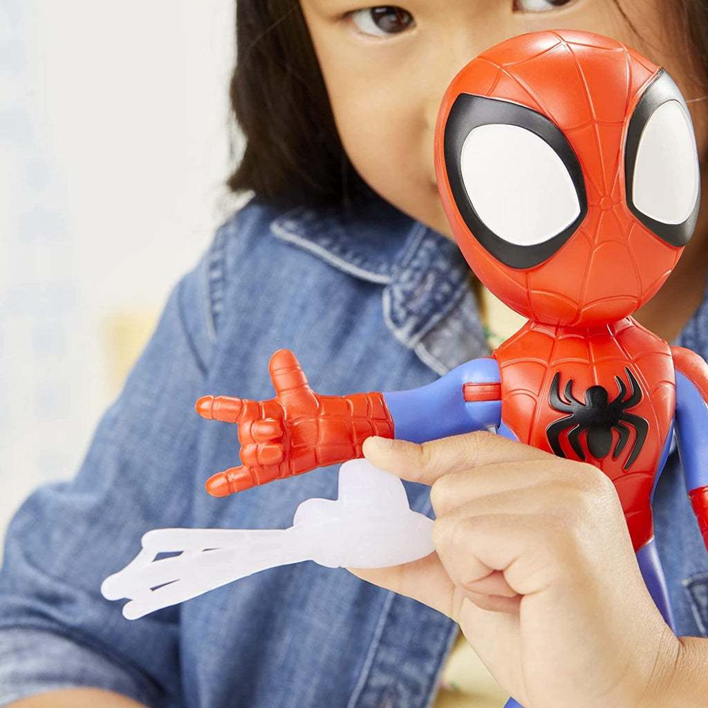 Marvel Spidey and His Amazing Friends Supersized Spidey 9-inch Action Figure, Preschool Super Hero Toy for Kids Ages 3 and Up