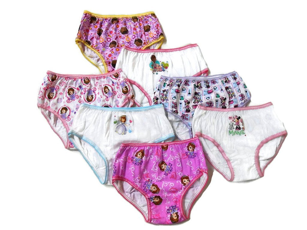 Disney Little Girls' Multi 7-Pack Panty