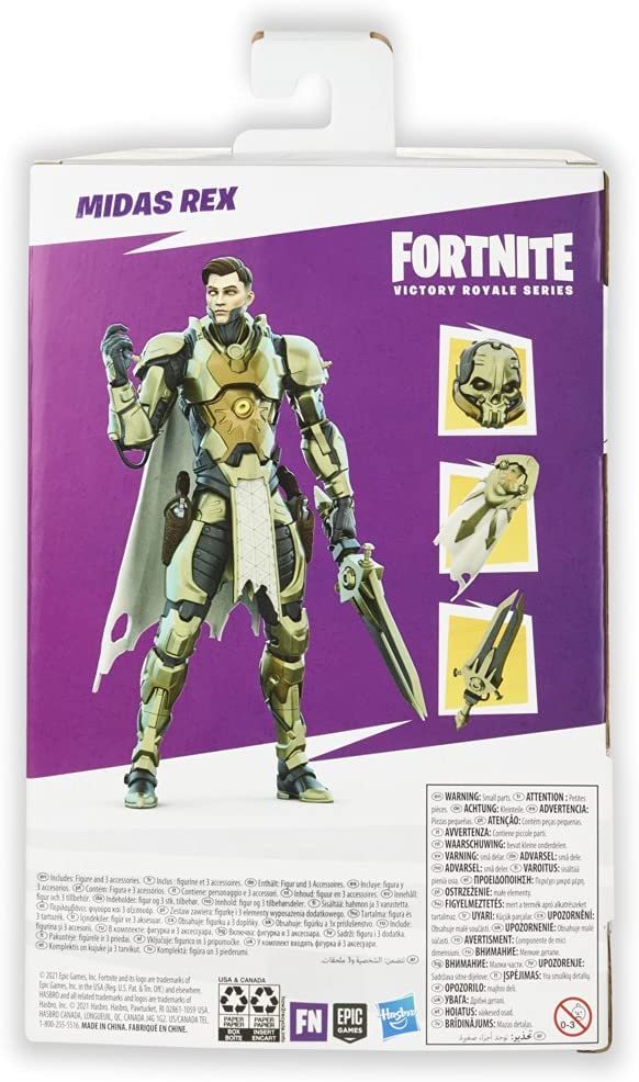 FORTNITE Hasbro Victory Royale Series Midas Rex Collectible Action Figure with Accessories - Ages 8 and Up, 6-inch