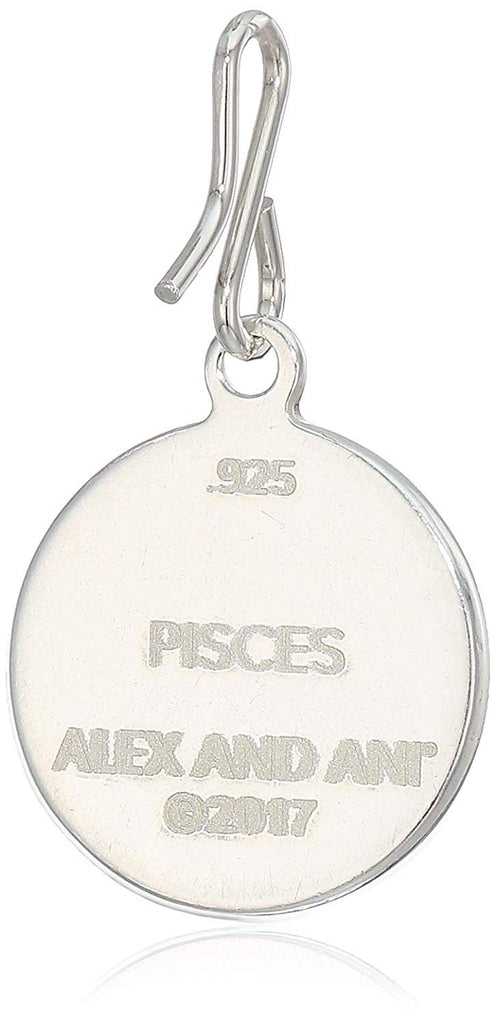 Alex and Ani Women's Etching Charm Pisces Small Sterling Silver, Expandable
