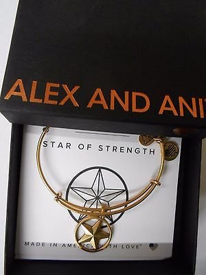 Alex and Ani Armed Forces Star of Strength Expandable Wire Bangle Charm Bracelet