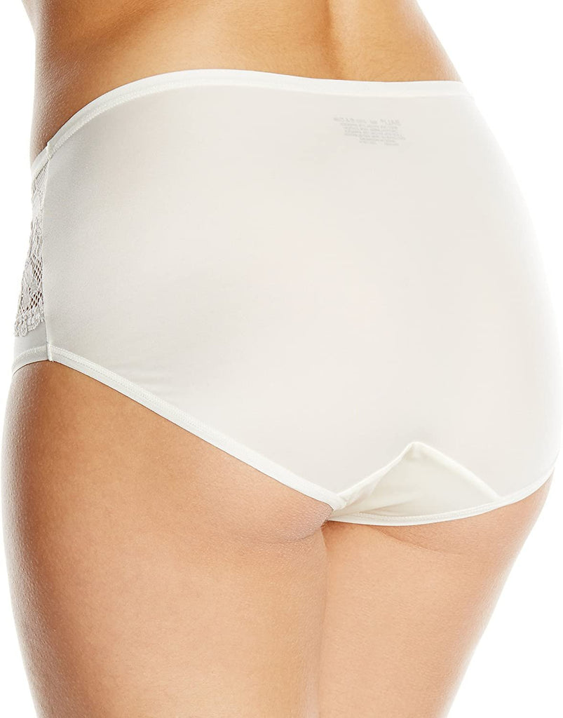 Bali Womens One Smooth U Comfort Indulgence Satin with Lace Hipster Panty