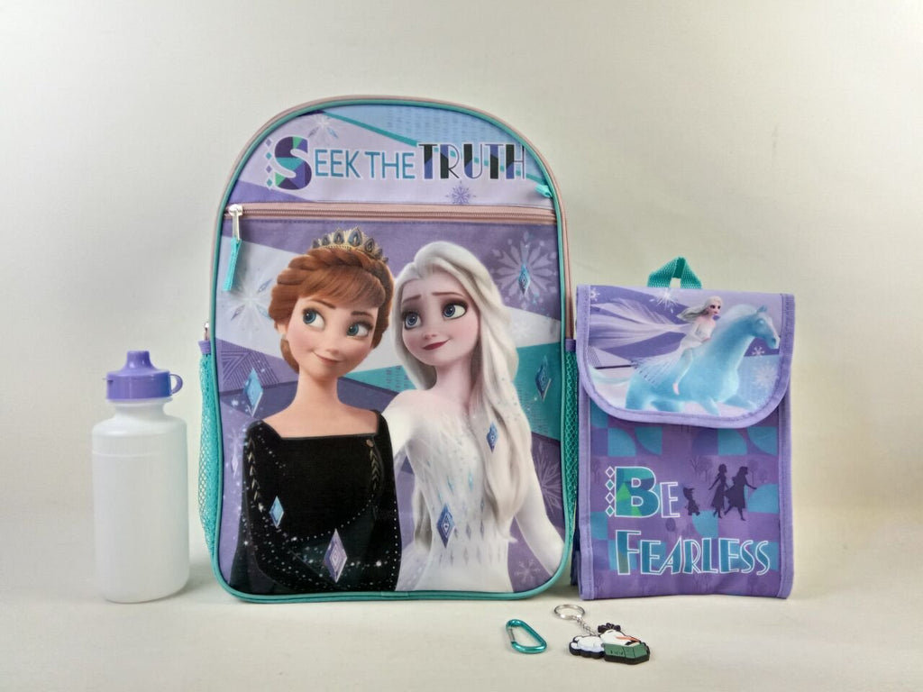 Frozen Backpack, Lunch Bag, Water Bottle 5-Piece Combo Set